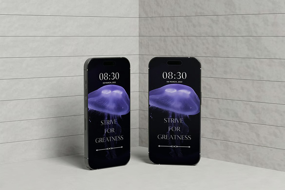 iPhone 15 Pro Mockup, an iPhone Mockup by zpackcreative (Photo 2 of 5)