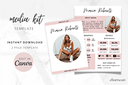 Influencer Media Kit Template Canva, a Flyer Template by Studio Eburnean (Thumbnail 1 of 2)