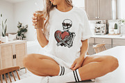 Skeleton Hugging a Heart PNG, Funny, an Illustration by SharpMarketplace (Thumbnail 3 of 9)