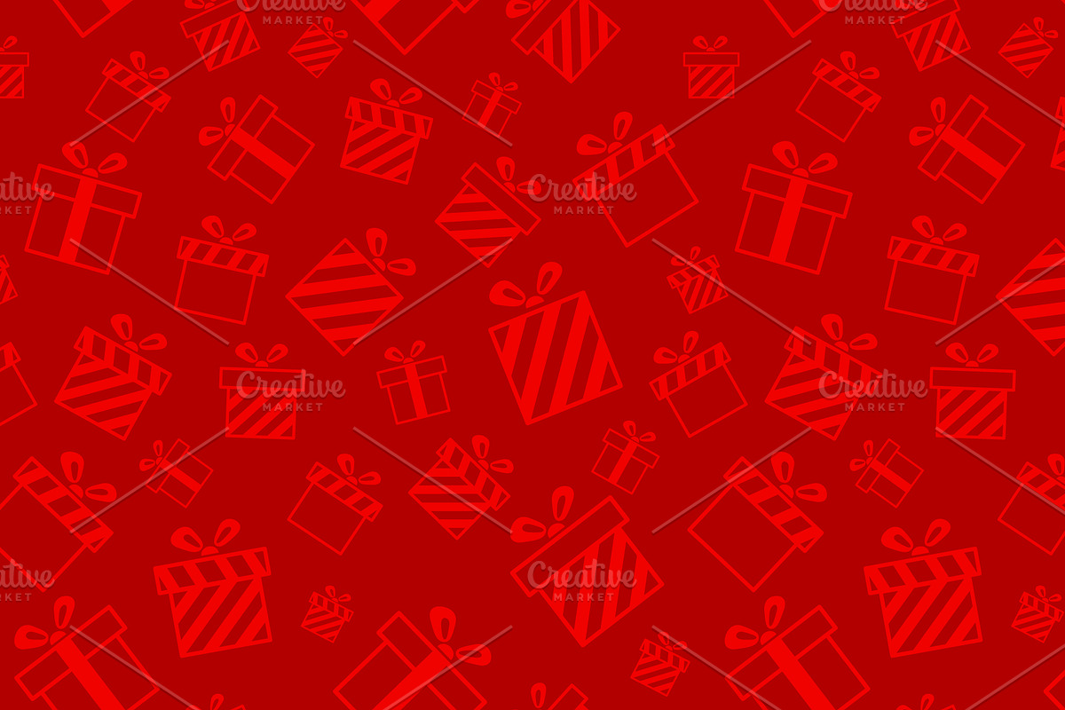 Christmas Seamless Pattern EPS JPG, a Decorative Illustration by Juksy (Photo 3 of 4)
