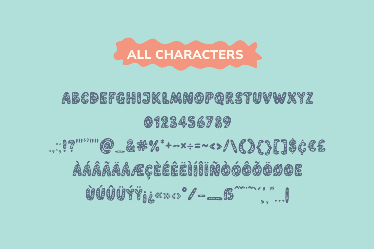 In Bloom Botanical Font, a Sans Serif Font by Cosy Fox (Photo 2 of 7)