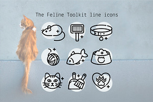 The Feline Toolkit line icons, an Outline Icon by Lyolya Profitrolya