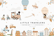 LITTLE TRAVELERS vector set, an Animal Illustration by erasovas (Thumbnail 1 of 19)