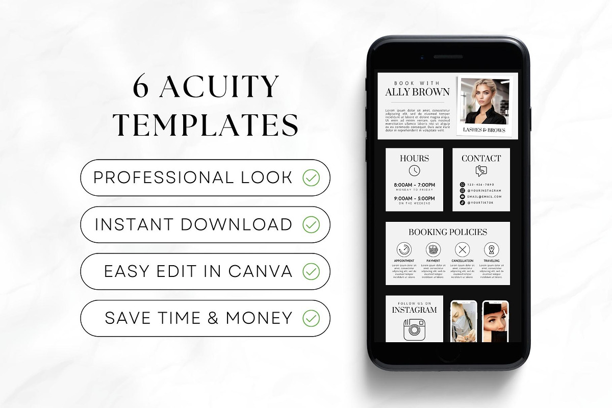 Lash Tech Acuity Scheduling • Canva, a Websites & App Template by OniriqveDesigns (Photo 6 of 8)