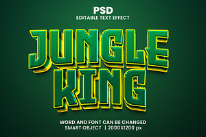 Jungle King 3d Psd Text Effect