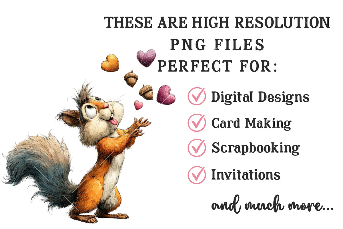 Quirky Valentine Squirrel Clipart, an Illustration by OK Design (Photo 5 of 6)