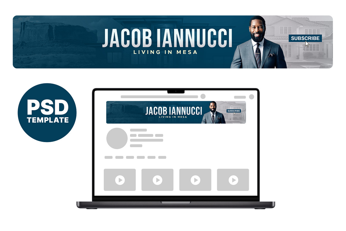 Real Estate YouTube Banner Template, a Social Media Template by Vaughn Studios (Photo 1 of 5)