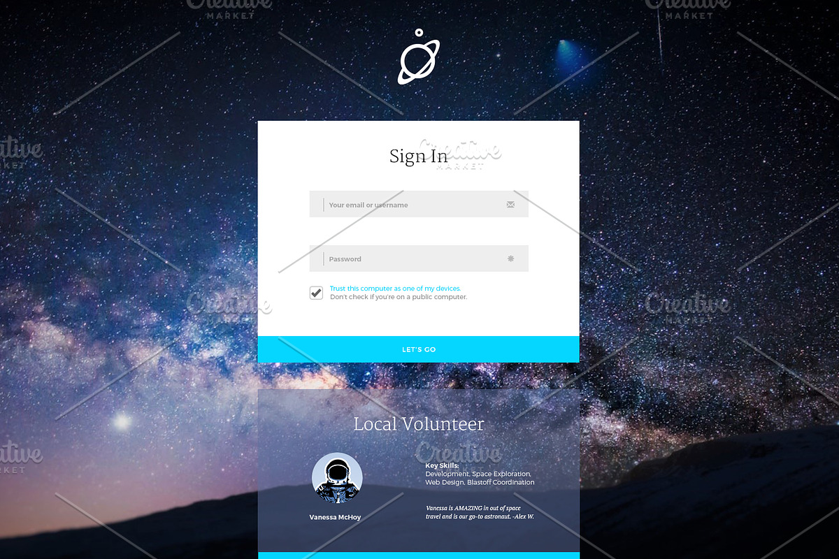 Sign-in / Login Screens, a Templates & Theme by Tündi Szász (Photo 4 of 4)