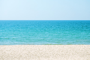 empty sandy tropical beach