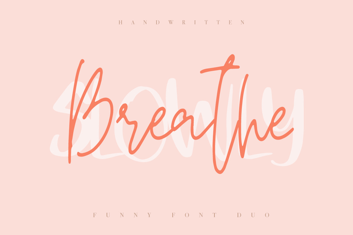 Breathe Slowly / Font Duo / Sale 99%