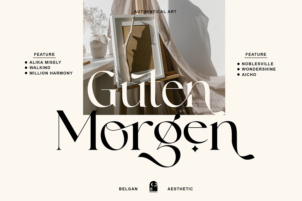 Belgan Aesthetic, a Serif Font by INKSUN™ (Photo 2 of 16)