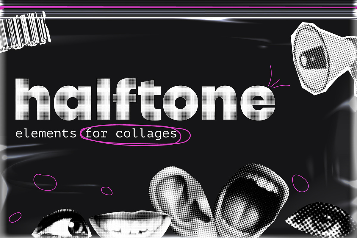 Halftone ellements for collage, an Object Graphic by Debar's Shop (Photo 1 of 6)