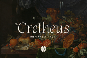 ED Cretheus Display Serif, a Serif Font by Emyself Design