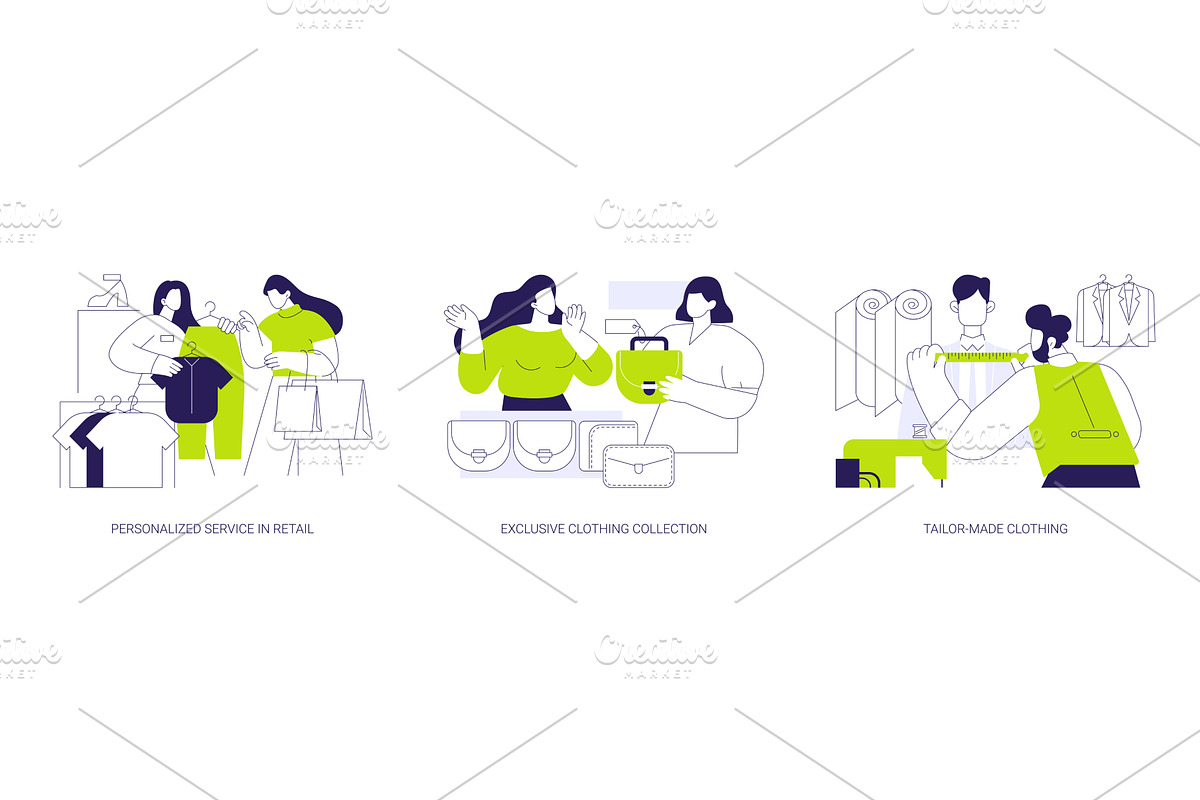 Clothing boutique isolated cartoon, a Finance Illustration by Visual Generation