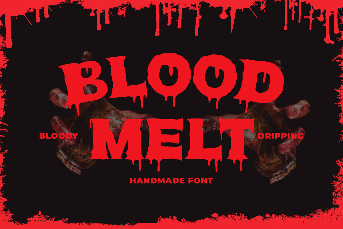 Blood Melt - Horror Hisplay, a Serif Font by Brand_Hero (Photo 1 of 10)