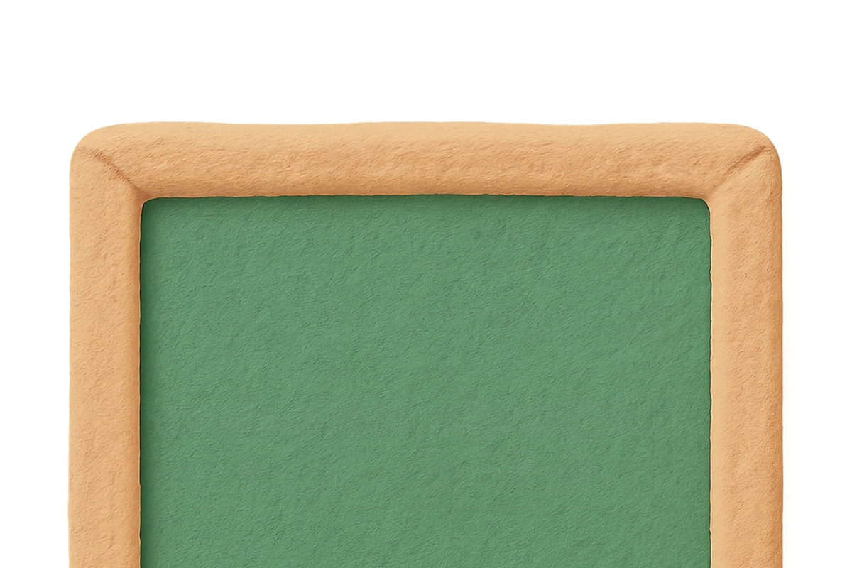 Chalkboard with erasers and green su, an Illustration by Dvoevnore photos