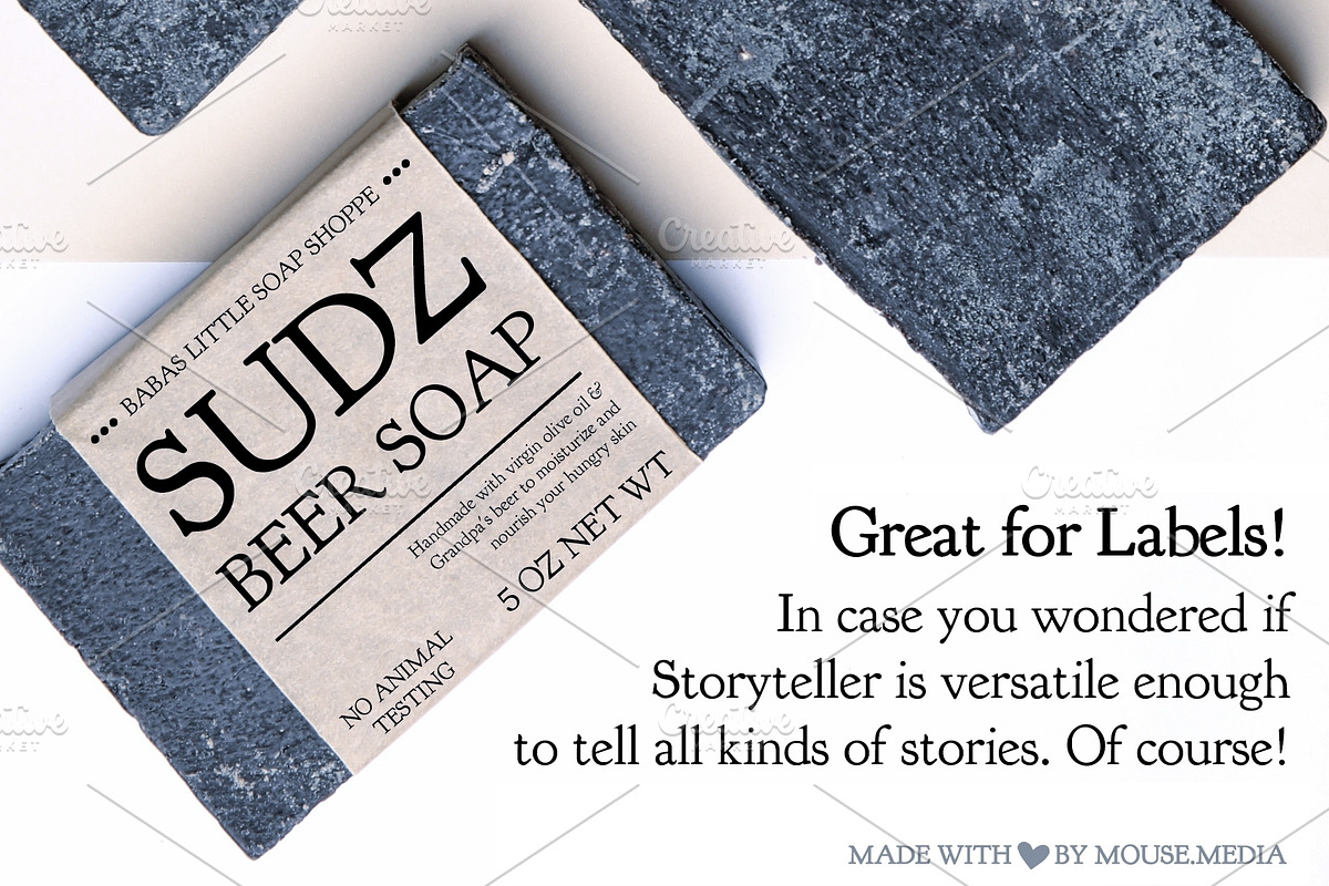 Storyteller Serif Font w Pretty Caps, a Serif Font by Storyteller Design