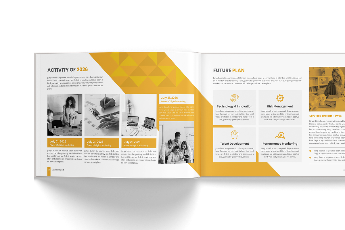 Horizontal Annual Report Brochure, a Brochure Template by TheBrightGrap (Photo 16 of 19)