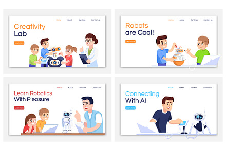 Robotics courses landing pages, a Landing Page Template by bsd studio