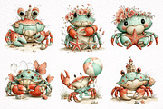 Whimsical Summer Crab Clipart, an Illustration by DreamArtGraphic (Thumbnail 2 of 8)