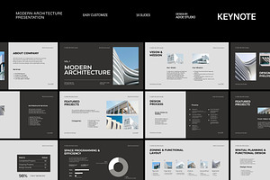 Modern Architecture Keynote, a Presentation Template by adoestudio