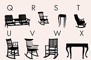 Furniture Dingbats Font, a Symbol Font by Minimalartstudio (Thumbnail 4 of 11)