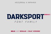 Darksport Font Family Variable, a Sans Serif Font by Sentavio (Thumbnail 1 of 14)