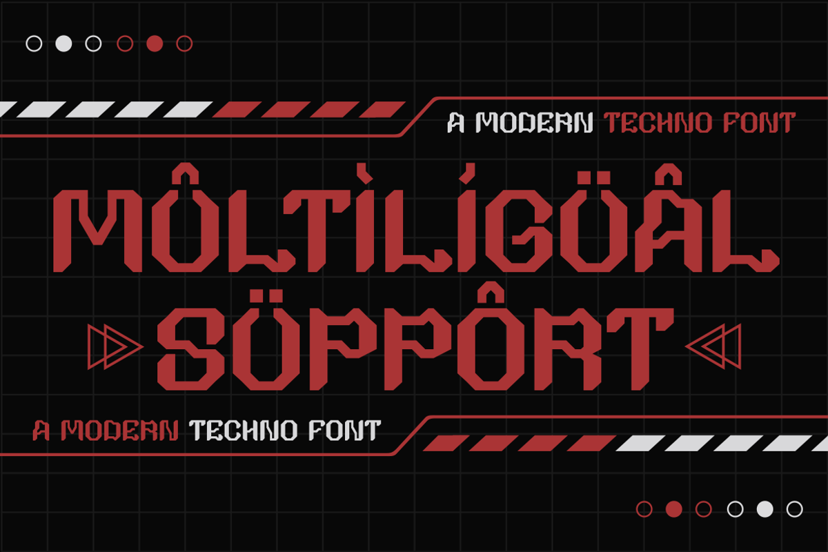 Voltrax - Modern Techno Font, a Sans Serif Font by MaikoHatta (Photo 7 of 8)