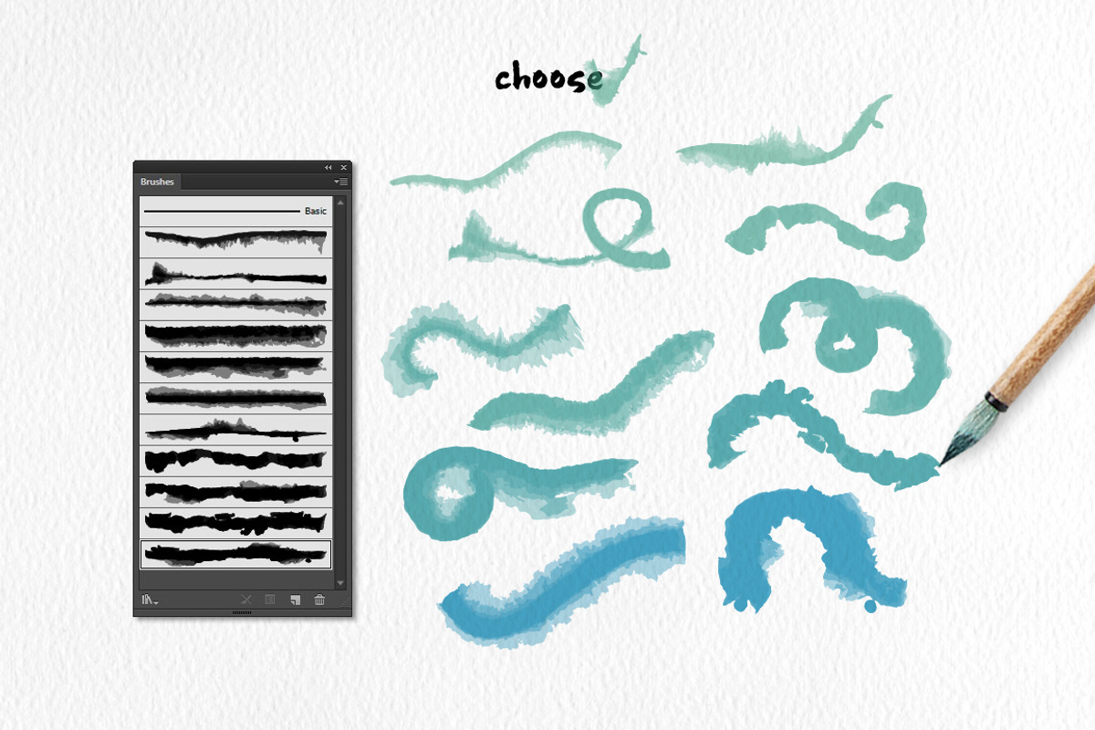 Swash Brushes for Illustrator, a Brush Add-On by Mazheika Store (Photo 2 of 6)