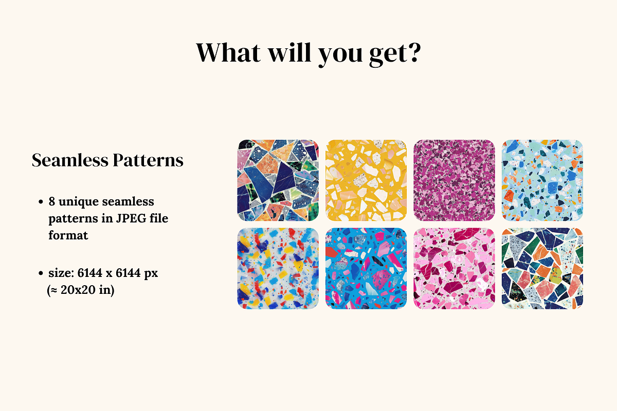 Gelato Terrazzo Patterns, a Pattern Graphic by Ninterints (Photo 2 of 10)