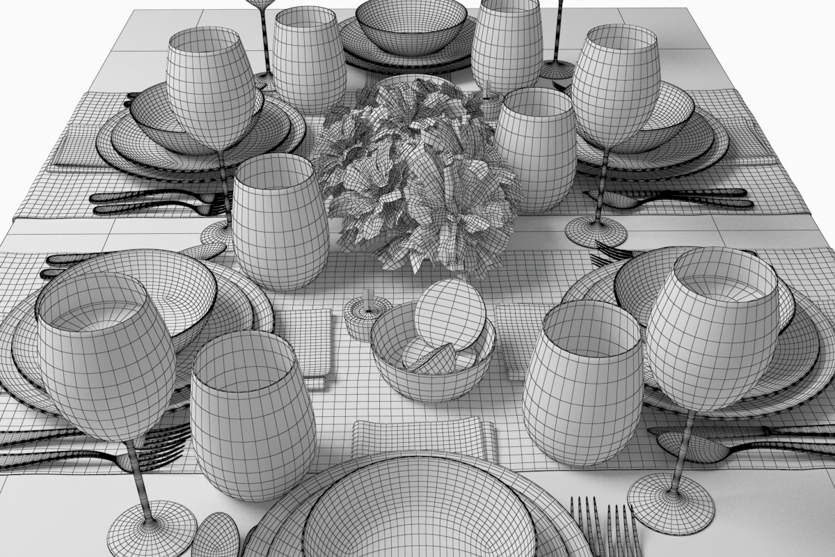 table setting 03, an Object 3D Model by 3dcruz (Photo 5 of 13)