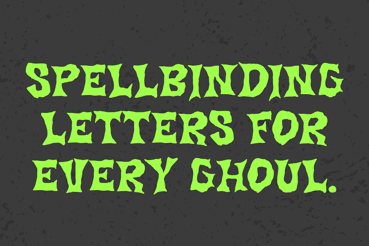 Haunted Letters is a Halloween font, a Handwritten Font by Brown Cupple (Photo 5 of 11)