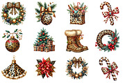 Leopard Christmas Clipart, an Illustration by Designworld (Thumbnail 2 of 5)