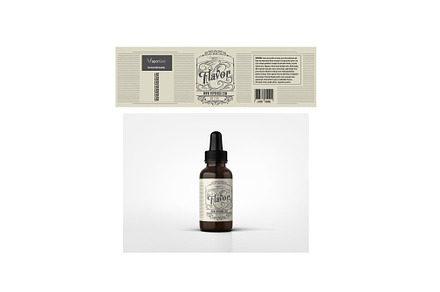 Vintage Style Vape Juice Label
