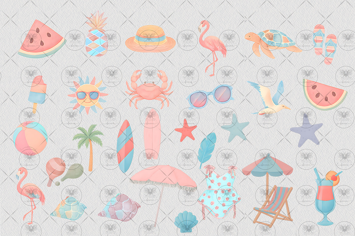 Summer Sea Pool Clipart, an Illustration by BigCakeBee (Photo 3 of 4)