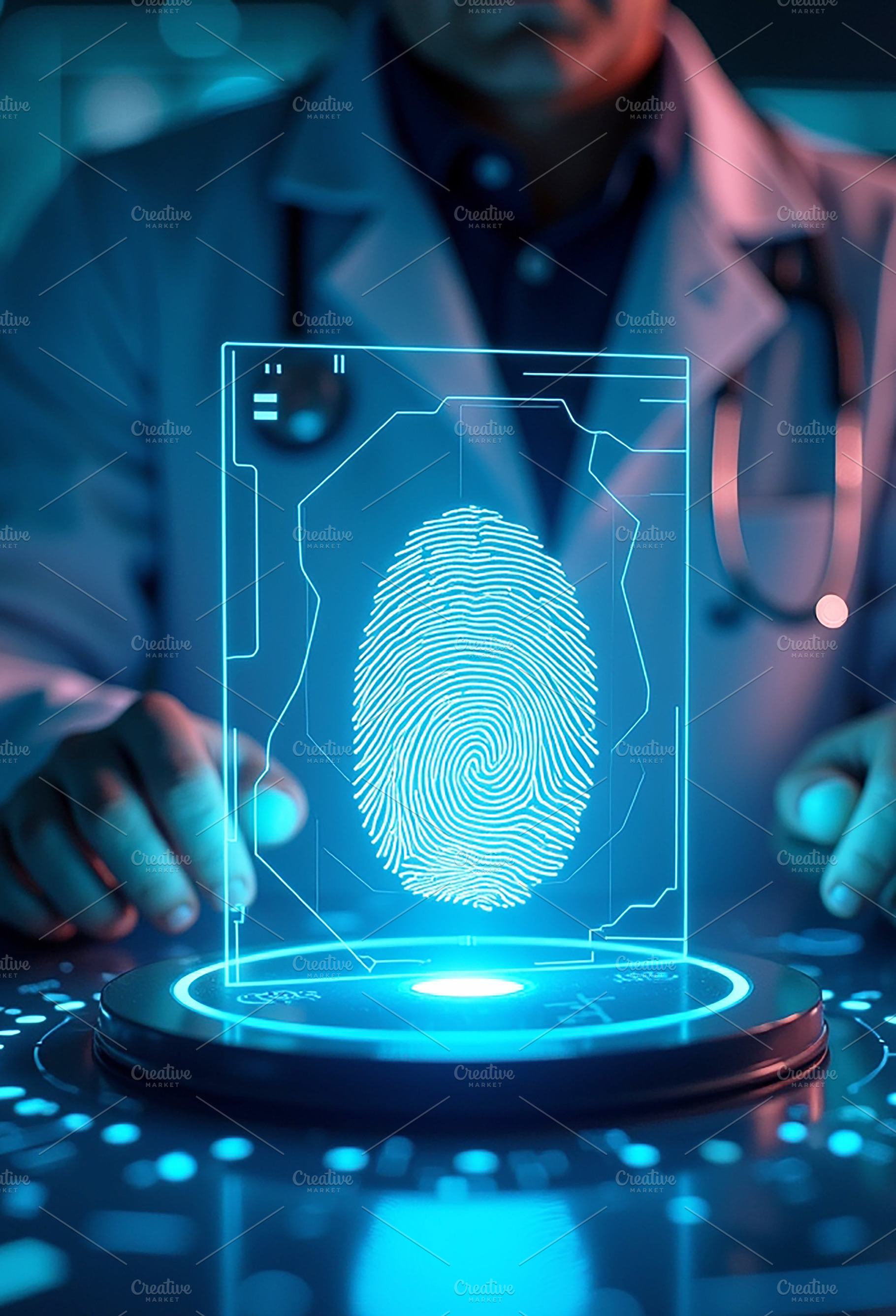 Scientists Use digital fingerprints, a Technology Photo by Stock Shape