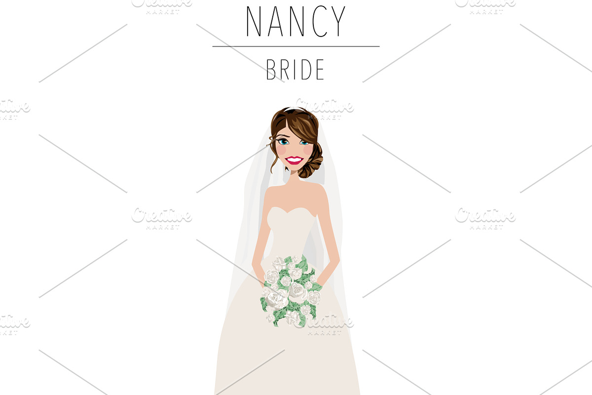 Bride Portrait Creator | Wedding Art, a Person Illustration by Lauren Lesley Studio (Photo 19 of 29)