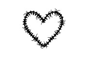 Stitched Heart Silhouette Vector Bun, an Illustration by Designs_River (Thumbnail 41 of 41)