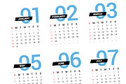 2022 Unique Design Calendar, a Stationery Template by WORAKAMON Design Studio (Thumbnail 2 of 3)