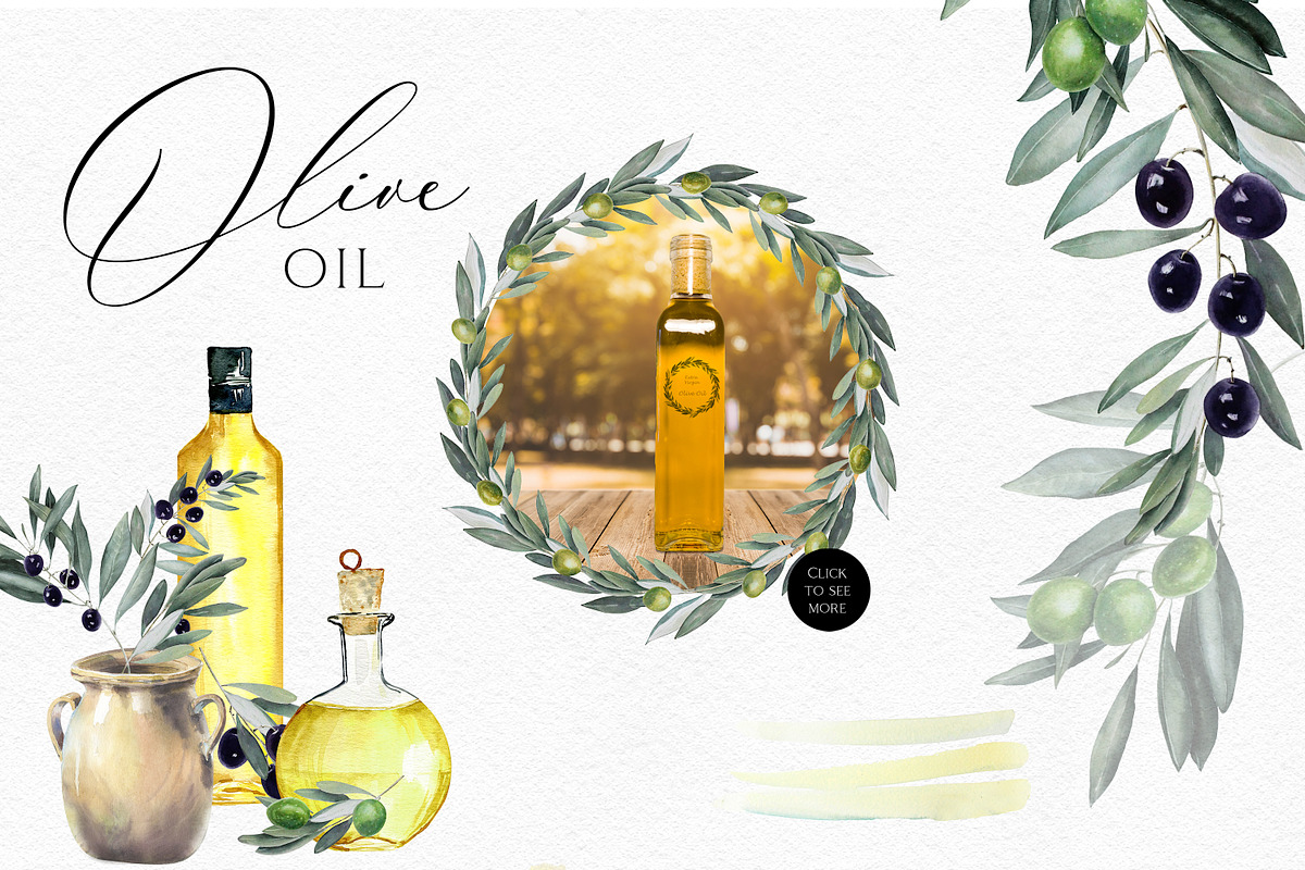 Toscana Olives Greenery, a Food Illustration by Olga Koelsch (Photo 7 of 13)