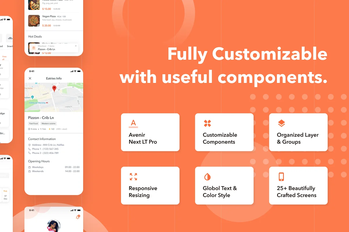Foodude - Food Delivery App Design, an App Template by Capi Product (Photo 2 of 6)
