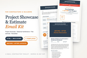 Construction Email Kit — 4 Emails