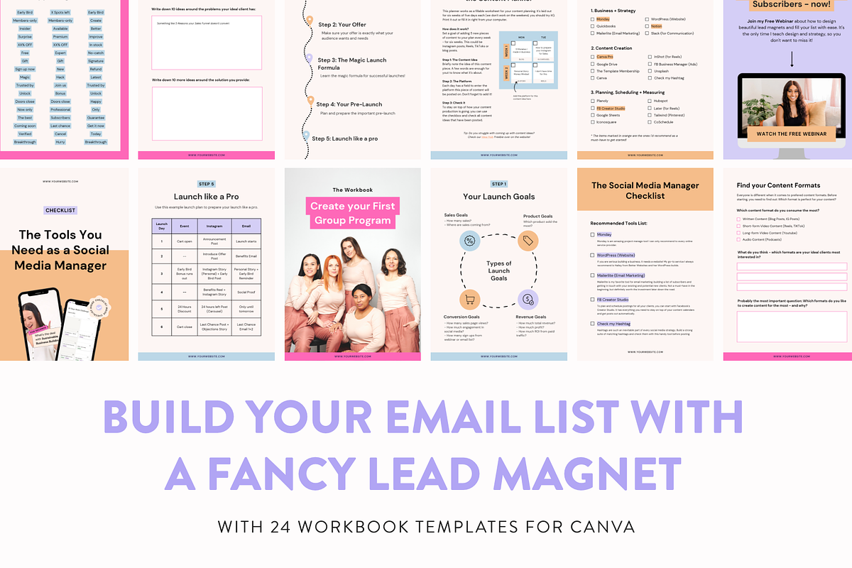 Lead Magnet Workbook Templates Canva, a Marketing Template by My Social Boutique (Photo 3 of 9)