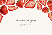 Strawberry watercolor illustrations, a Food Illustration by Fedulova Art (Thumbnail 17 of 17)