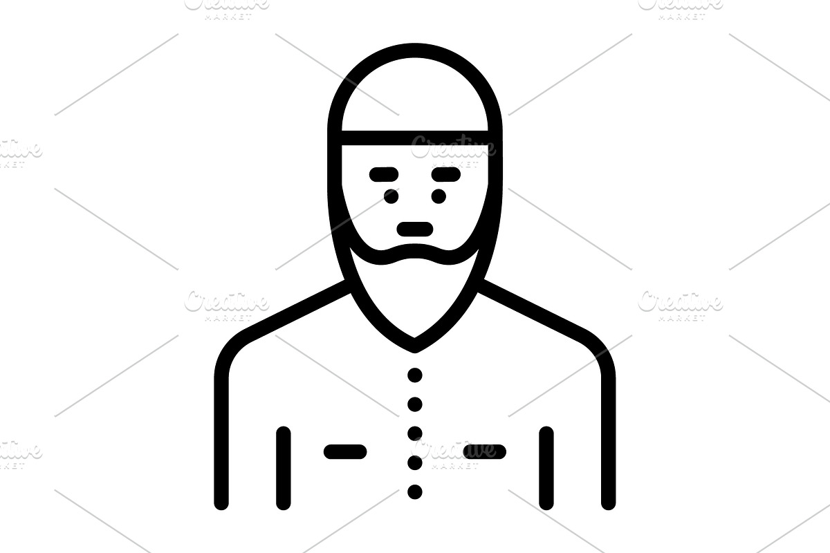 Muslim islamic black icon, an Outline Icon by Creative priyanka