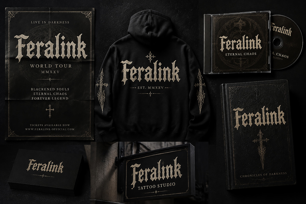 Feralink – Gothic Blackletter Font, a Blackletter Font by Wow Magic (Photo 3 of 4)