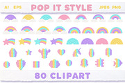 Pop it Fidget Toy Pastel Clipart set, an Education Illustration by VectoriyA (Thumbnail 2 of 7)