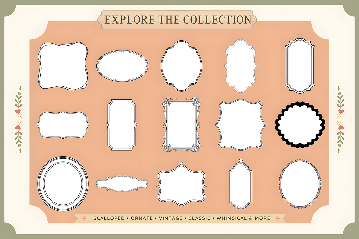 Poster Frame Stamps for Procreate, a Brush Add-On by HopeArtIllustration (Photo 8 of 13)