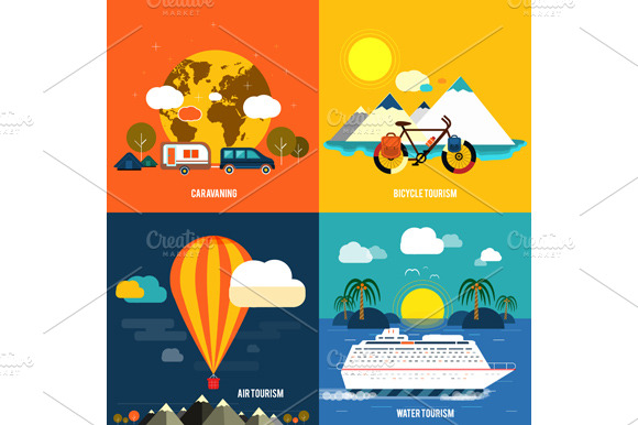 Icons set of traveling and planning preview 3