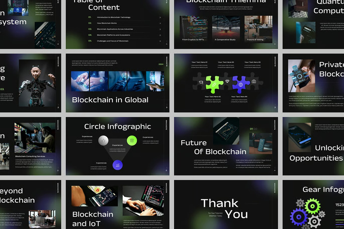 Blockchain Powerpoint Templates, a Presentation Template by Fit-tee (Photo 2 of 2)